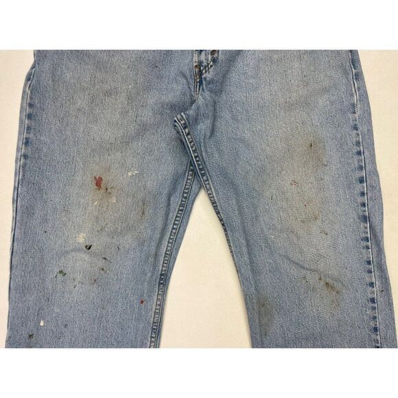 VINTAGE Levi's 550 Relaxed Fit Denim Jeans Men Size 35 X 28 Blue Tag Size 36x29 - Picture 2 of 13